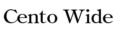 Cento Wide Font Image