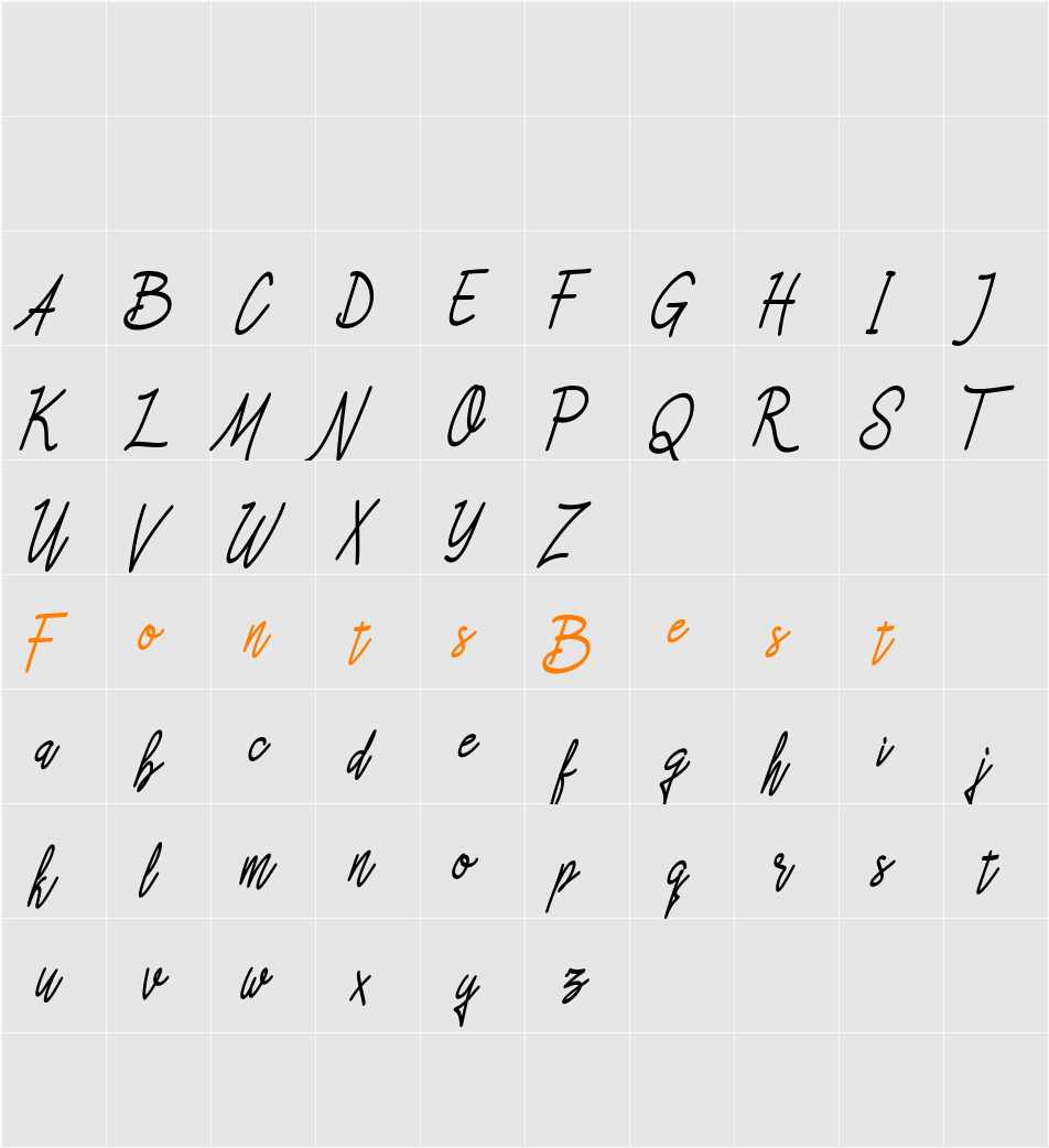 Asfrogas Character Map