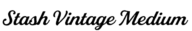 Stash Vintage Medium Font Image