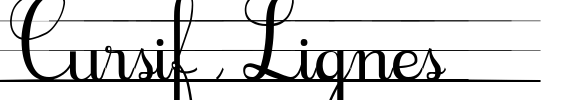 Cursif & Lignes Font Image