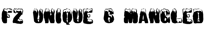 FZ UNIQUE 6 MANGLED Font Image