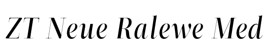 ZT Neue Ralewe Med Font Image