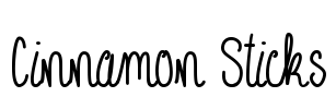 Cinnamon Sticks Font Image