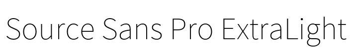 Source Sans Pro ExtraLight Font Image