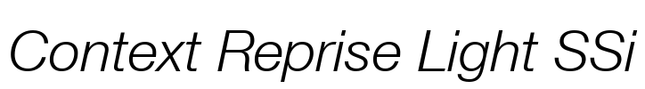 Context Reprise Light SSi Font Image