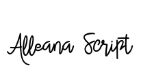 Alleana Script Font Image