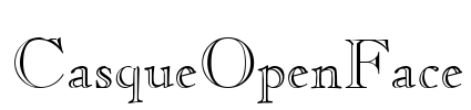 CasqueOpenFace Font Image