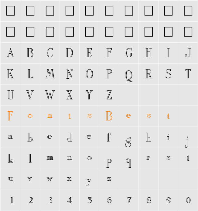 AllegroOpen Character Map