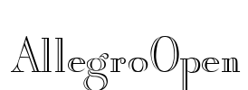 AllegroOpen Font Image