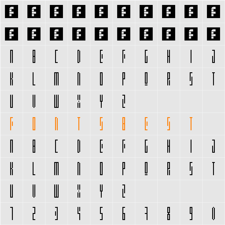 AWSM Character Map