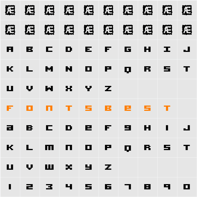 Acknowledge TT BRK Character Map