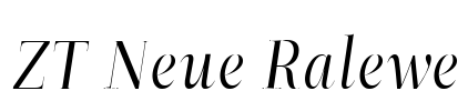 ZT Neue Ralewe Font Image