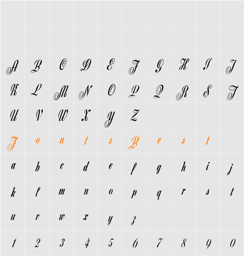 CarmenBecker Character Map