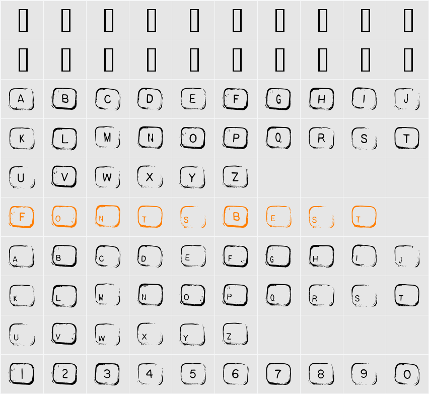 AL Keyboard Character Map