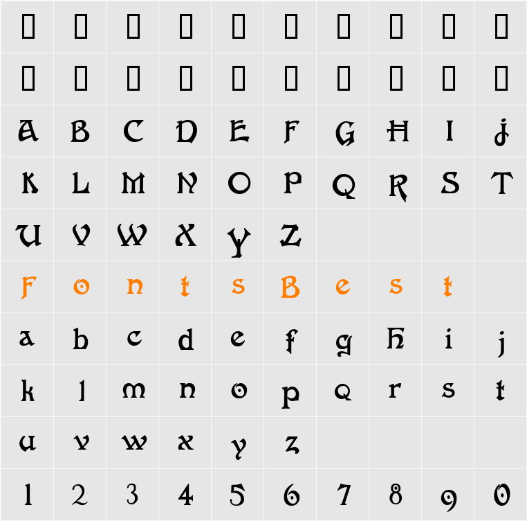 FantaisieArtistique Character Map