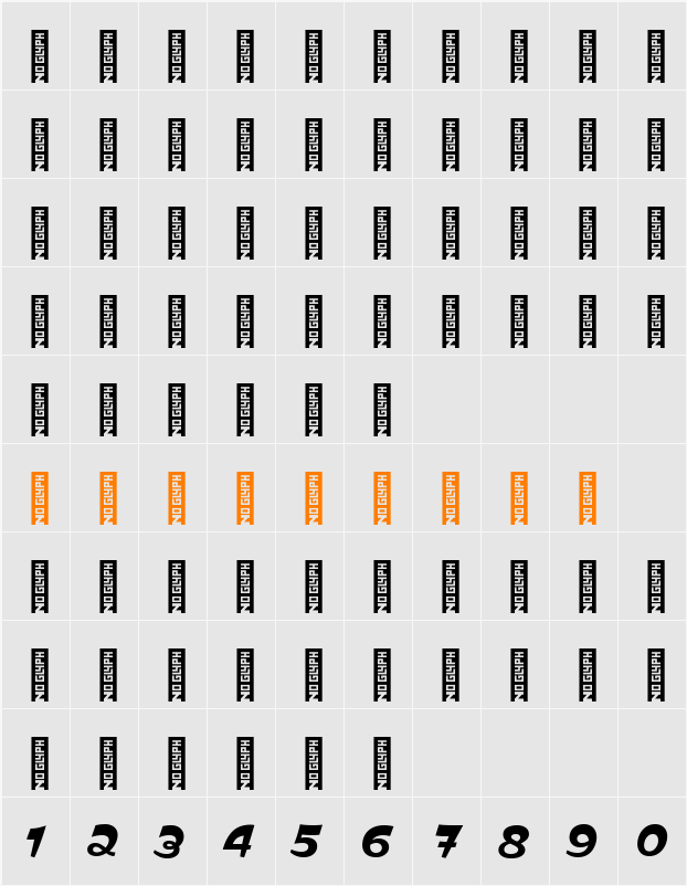 Rugatka FM Bold Character Map