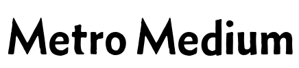 Metro Medium Font Image