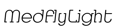 MedflyLight Font Image