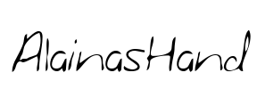 AlainasHand Font Image