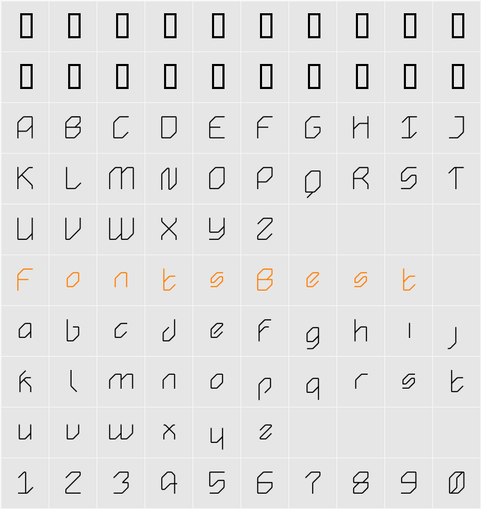 AngolRound Regular Character Map