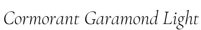 Cormorant Garamond Light