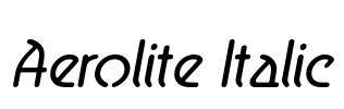 Aerolite Italic Font Image