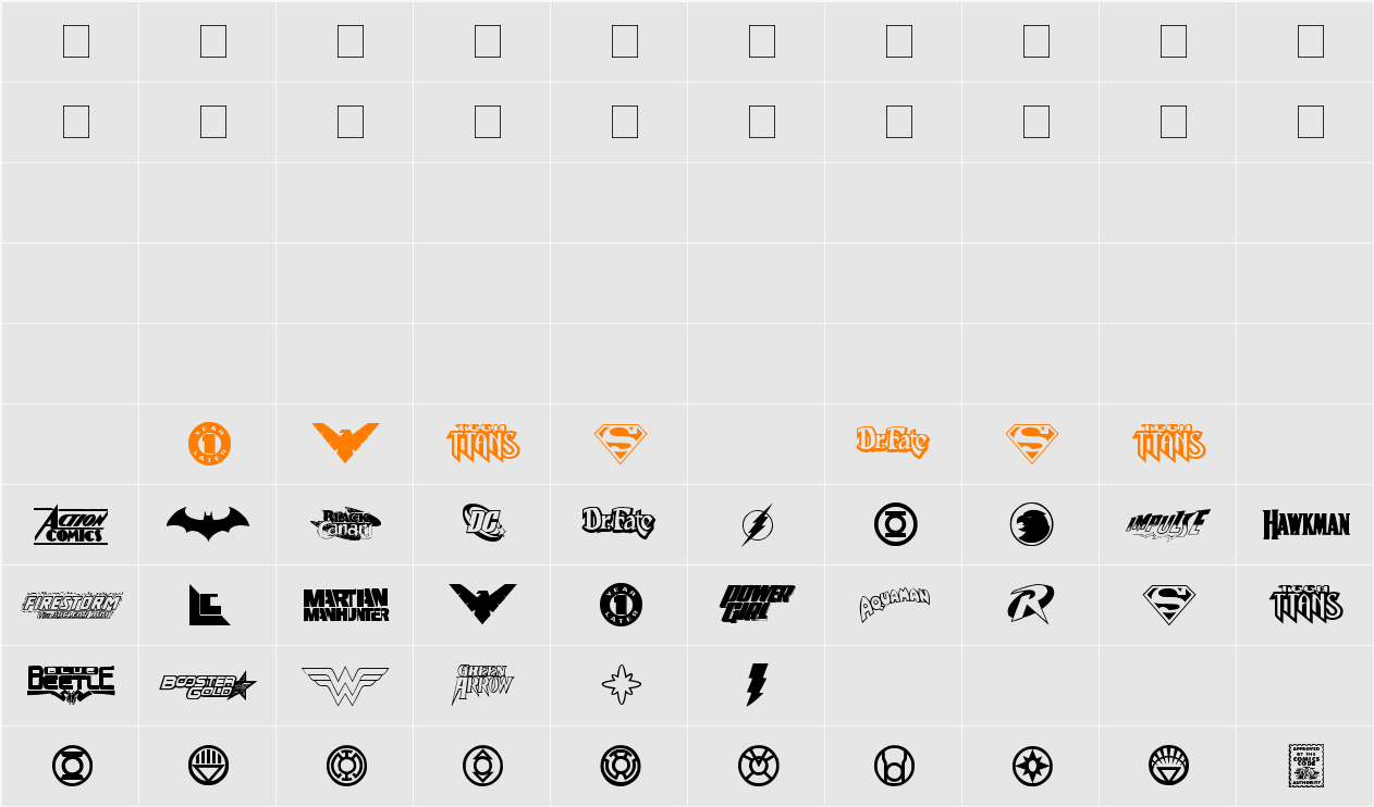 DC Comics Character Map