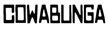 COWABUNGA Font Image