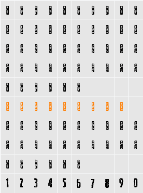 Kalpion FM Character Map