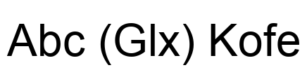 Abc (Glx) Kofe Font Image