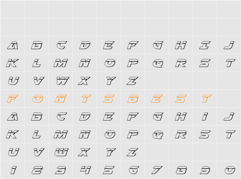 Airstrike Bullet Character Map