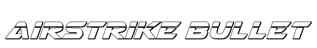 Airstrike Bullet Font Image