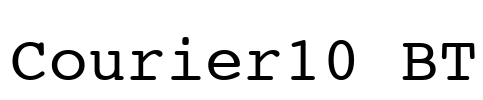 Courier10 BT Font Image