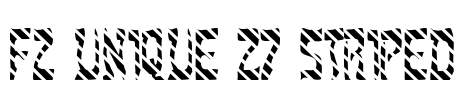 FZ UNIQUE 27 STRIPED Font Image