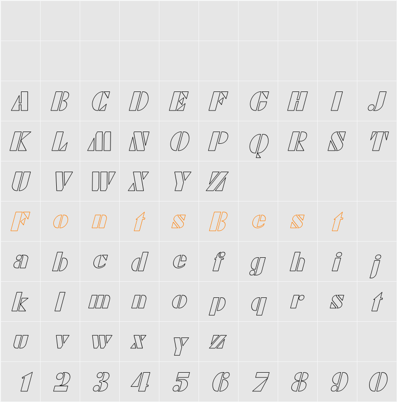 Calico Ho Character Map