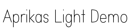 Aprikas Light Demo Font Image