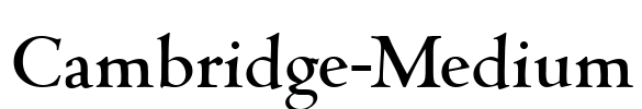 Cambridge-Medium Font Image