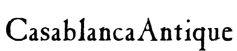 CasablancaAntique Font Image