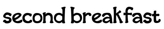 second breakfast Font Image