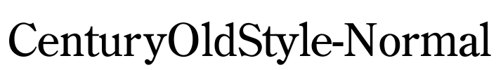 CenturyOldStyle-Normal Font Image