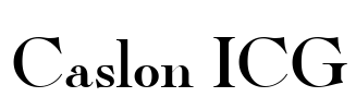 Caslon ICG Font Image