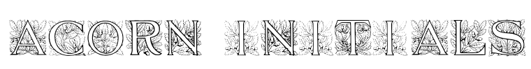 Acorn Initials Font Image