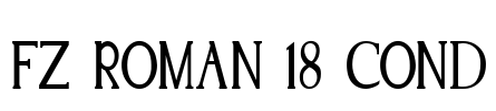 FZ ROMAN 18 COND Font Image