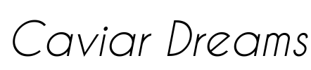 Caviar Dreams Font Image