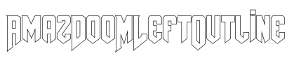 AmazDooMLeftOutline Font Image