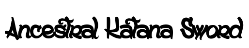 Ancestral Katana Sword Font Image