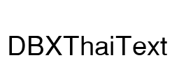 DBX ThaiText Font Image