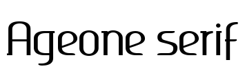 Ageone serif Font Image