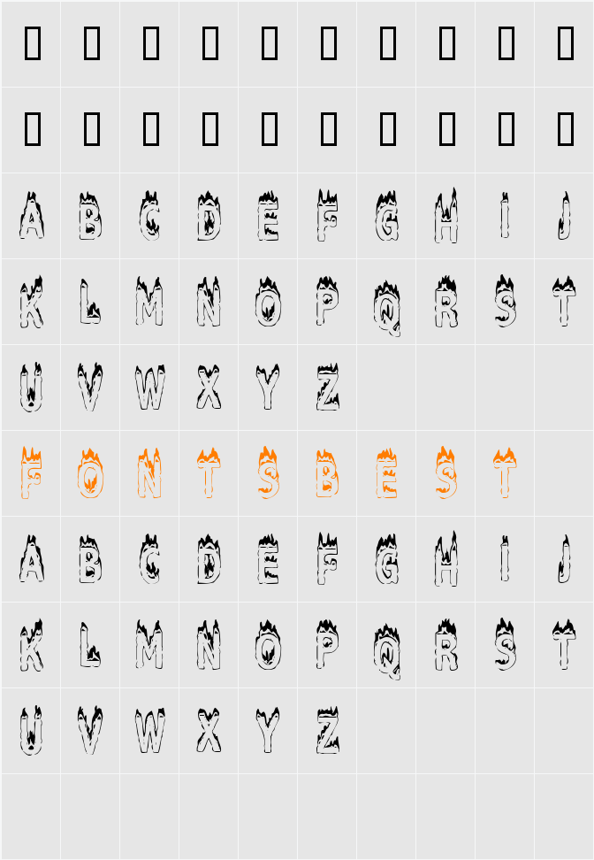 JI-Farcer Character Map