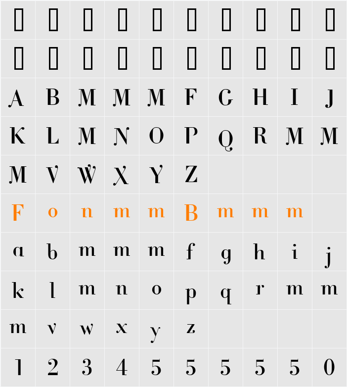 CantabileDemo Character Map